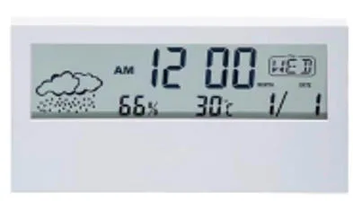 Wide LCD Weather Station Clock model LW2030